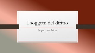 31 Soggetti del diritto [upl. by Roz]