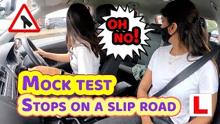 Experienced Driver Stops On A SLIP ROAD  Hazard Perception Tips MOCK TEST [upl. by Rats]