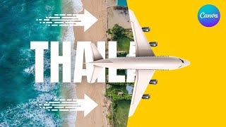 Travel Intro Animation using Text Reveal Effect in Canva [upl. by Andreana554]