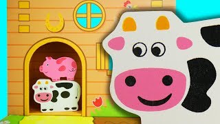 Learn Farm Animal Names and Sounds with Barn Toy for Kids [upl. by Patman253]