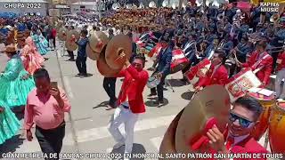 GRAN RETRETA DE BANDAS EN EL DISTRITO DE CHUPA AZANGARO PUNO PERU 2022 FESTSAN MARTÍN DE TOURS [upl. by Rosena395]