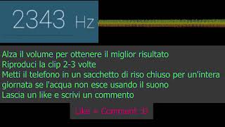 Suono Per Far Uscire lAcqua Dal Telefono Garantito 100 [upl. by Donahoe]