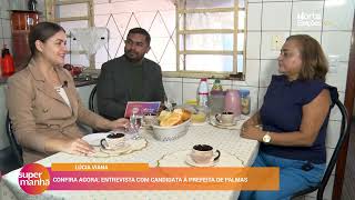 LÚCIA VIANA conversa com Júnior Sheshii e Naty Batista no Café com Candidato [upl. by Nyliak]