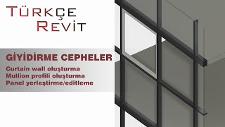 REVIT Giydirme Cephe oluşturma  Curtain wall [upl. by Brom]