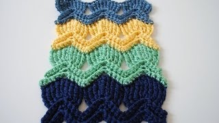 How to Crochet the Vintage Fan Ripple Stitchl Beginner Friendly Tutorial [upl. by Novyar]