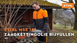 Zaagkettingolie bijvullen  STIHL MSE 141 [upl. by Anasor]