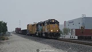 53124 Pre EB Union Pacific LOS27 passes California Ave near Industry CA [upl. by Dudden676]