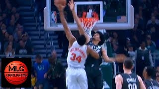 Giannis Antetokounmpo Was Destroyed with Hard Block by Jarrett Allen  Bucks vs Nets [upl. by Phonsa73]