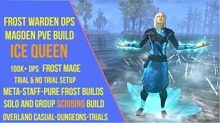 Magicka Frost Warden DPS Build ESO Gold Road  Ice Queen [upl. by Pooley918]