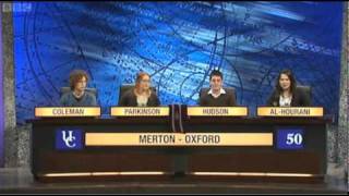 Best University Challenge Question EVER [upl. by Eartnoed770]