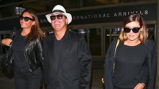 Luis Miguel Is All Smiles At LAX With Girlfriend And Daughter Michelle Salas [upl. by Gayn]