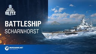 World of Warships Blitz Battleship Scharnhorst [upl. by Afatsum205]