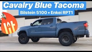 Cavalry Blue Toyota Tacoma Lifted on Enkei RPT1 Wheels amp 33” Tires [upl. by Azar]