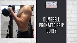 Dumbbell pronated grip curls Technique video [upl. by Allac]