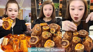 MUKBANG beef bone marrow ASMR  The best of delicious Slime food 424 [upl. by Rudolf796]