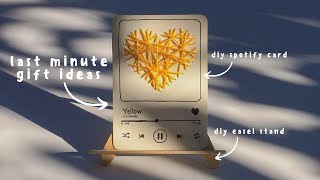 last minute gift ideas  DIY✨ diy easel amp diy spotify card  eps 9 [upl. by Ahsaetan661]