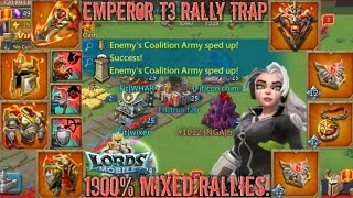 lords mobile EMPEROR T3 RALLY DESTROYS K1015 PART 2 THEN RUINS KVK TITANS UNSTOPPABLE T3 COMP [upl. by Dayiz]