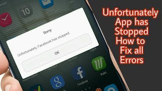 Unfortunately app has stopped  Facebook has stopped here is how to fix [upl. by Nnayr]