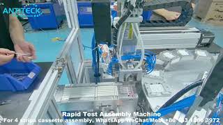 Rapid Test Kit Assembly Machine 2024 For 4 Strips Cassette Assembly  Rapid Test Manufacturing [upl. by Nirok]