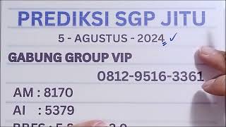 PREDIKSI TOGEL SGP HARI INI 5 AGUSTUS 2024  PREDIKSI SGP HARI INI  RUMUS SGP HARI INI [upl. by Havener776]