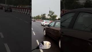 Rain ride on city shorts youtubeshorts subscribe viralvideo rider barish [upl. by Arammahs164]