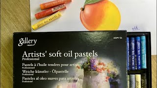 Gallery Soft Oil Pastels Review  Mango Drawing with oil pastel [upl. by Eddra217]