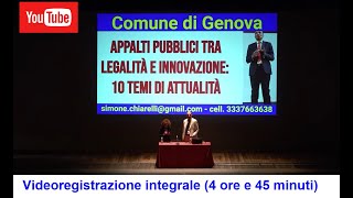 Convegno su CODICE DEI CONTRATTI PUBBLICI  10 temi di attualità 5 ore  Genova 2752024 [upl. by Ahsikal]