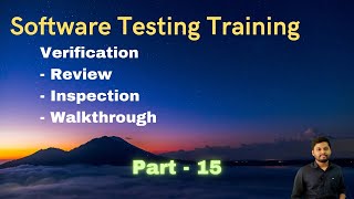 Software Testing in Telugu part15  What is Verification  Reviews  Inspections  Walkthroughs [upl. by Dorfman]