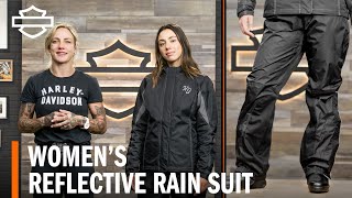 HarleyDavidson Womens Reflective Rain Suit Overview [upl. by Shiri]