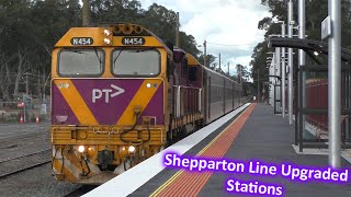 Trains at the newly upgraded Shepparton Line Stations Nagambie Murchison East amp Mooroopna [upl. by Ethelbert14]