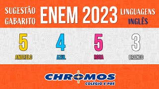 Gabarito ENEM 2023 CHROMOS  Prova Amarela Questão 05  Inglês [upl. by Nnayt]