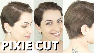 SHORT HAIR TUTORIAL  How To Create A quotShaggy Pixiequot Hairstyle [upl. by Eelahs]