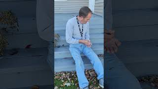 RETRO  Sir Dudley On The Front Steps 101223 chipmunk squirrel wildlife nature cute autumn [upl. by Butterfield]