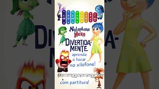 Divertida Mente  como tocar no xilofone divertidamente2 xylophone insideout2 tutorial [upl. by Liahcim]