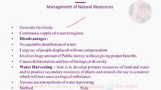 Class 10th  Short Revised notes  Management of natural resources  Chapter 16  CLASS NOTES [upl. by Eneleh]