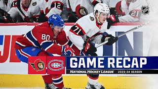 Senators  Canadiens 927  NHL Highlights 2023 [upl. by Aieka]