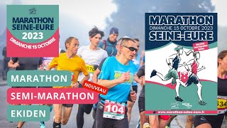 LIVE Marathon Seine Eure 2023  18ème édition  Marathon SemiMarathon amp Ekiden [upl. by Juback327]