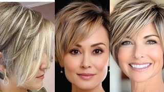 Cortes Pixie 202425 Cabello Corto Y Moderno Para Mujeres de 40 50 60 70 anos  Pixie Haircuts [upl. by Sikata]