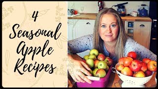 Four Apple Recipes for Fall Autumn kids friendly snacks kids school snacks healthy snacks lunch box [upl. by Vasti671]