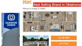 Tru Pride By Clayton Homes wprice 59 per Square foot 4 Bedroom Doublewide Manufactured Home [upl. by Elodia990]