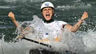 JO2024 le Français Nicolas Gestin médaille dor en canoë slalom  AFP [upl. by Harper]