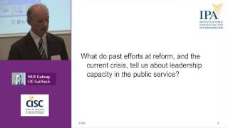 Dr Brian Cawley IPA speaking at the Leadership in the Public Service conference NUI Galway [upl. by Ranit301]