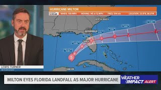 Category 5 Milton makes slight shift south [upl. by Neiviv]