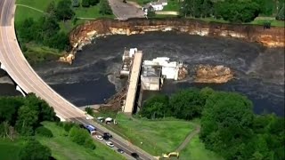 Minnesota dam holds up against flooding severe weather impacts Midwest [upl. by Tubb]