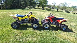 HONDA 400EX vs SUZUKI LTZ400 What’s faster [upl. by Hammock]