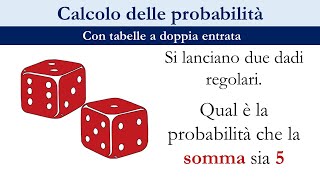 Probabilità e giochi coi dadi  Tabelle a doppia entrata [upl. by Gorton819]