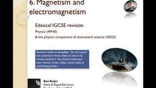 Magnetism and Electromagnetism REVISION PODCAST Edexcel IGCSE physics topic 6 [upl. by Nnaylime]