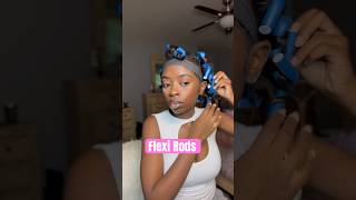 Flexi Rods on my old Silk Press flexirods flexirodset naturalhair [upl. by Katya]