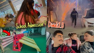 Danny School Admission Karva Di  Ram jee ki ane ki khushi mein patake chalae r bhambad mach gyi 🤯 [upl. by Casavant213]