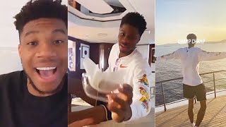 Giannis Cant Believe How Lakers Kostas Antetokounmpo Is Living After Winning Championship [upl. by Skiest]